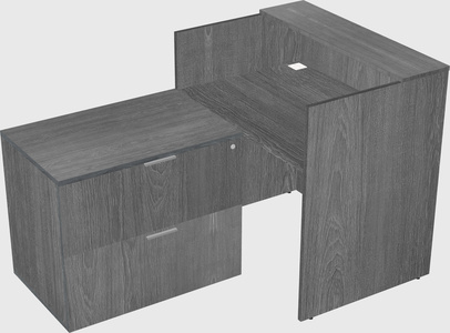 L-shaped modular reception