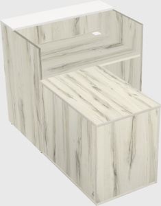 L-shaped modular reception