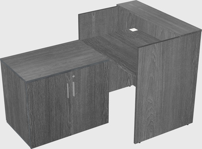L-shaped modular reception