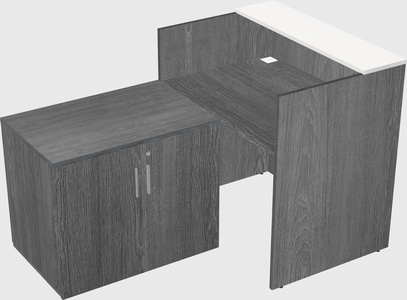 L-shaped modular reception