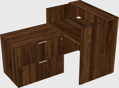 L-shaped modular reception