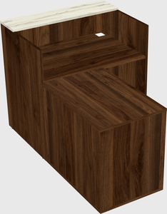 L-shaped modular reception