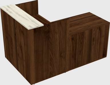 L-shaped modular reception