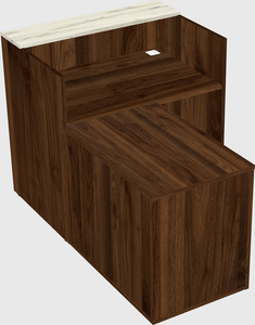 L-shaped modular reception