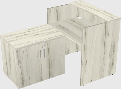 L-shaped modular reception