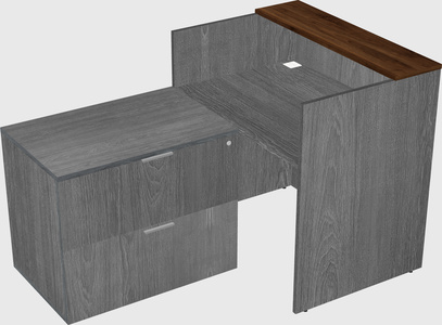L-shaped modular reception