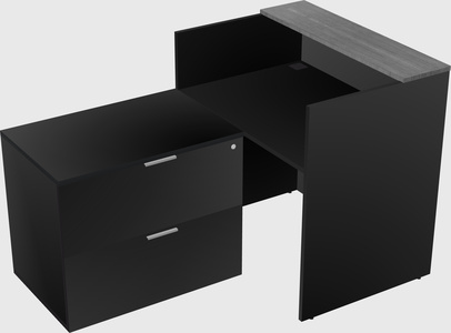 L-shaped modular reception