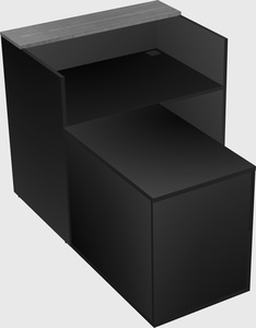 L-shaped modular reception