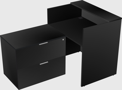 L-shaped modular reception