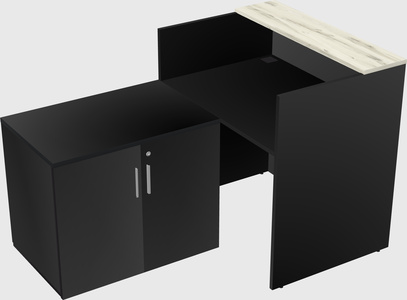 L-shaped modular reception