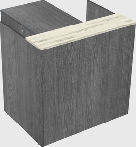 L-shaped modular reception