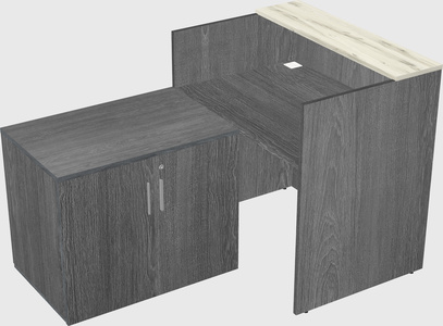 L-shaped modular reception