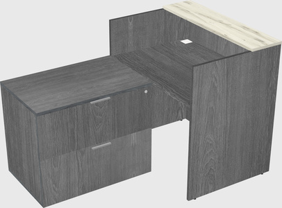 L-shaped modular reception