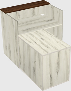 L-shaped modular reception
