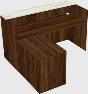 L-shaped modular reception
