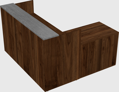 L-shaped modular reception