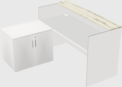 L-shaped modular reception