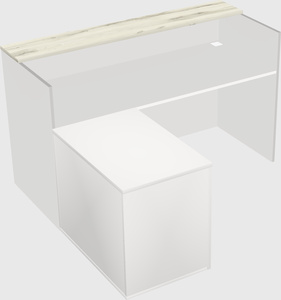 L-shaped modular reception