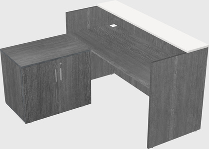 L-shaped modular reception