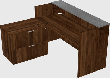 L-shaped modular reception