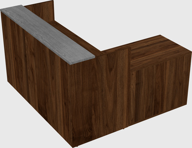 L-shaped modular reception
