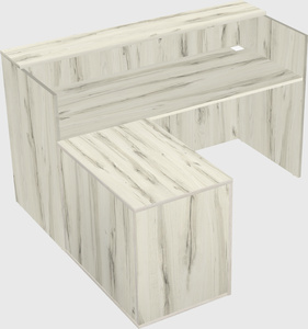 L-shaped modular reception