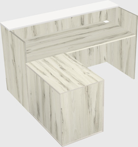 L-shaped modular reception