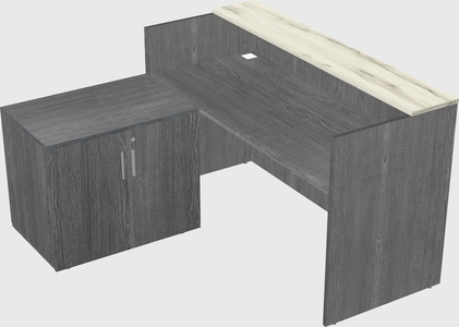 L-shaped modular reception