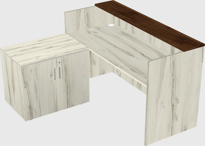 L-shaped modular reception