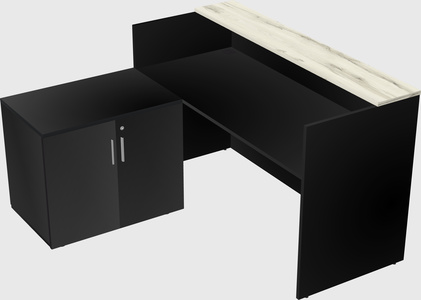L-shaped modular reception
