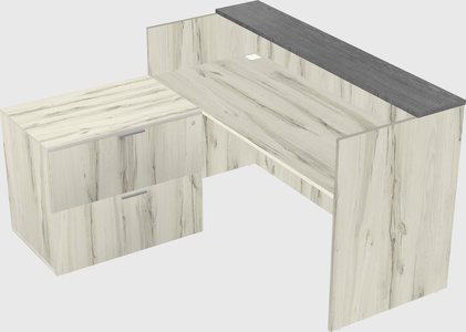 L-shaped modular reception