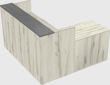 L-shaped modular reception