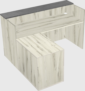 L-shaped modular reception