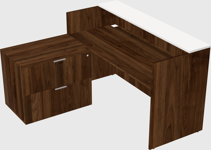 L-shaped modular reception