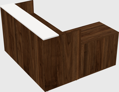L-shaped modular reception