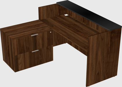 L-shaped modular reception
