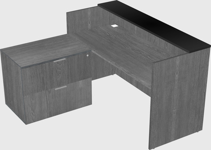 L-shaped modular reception