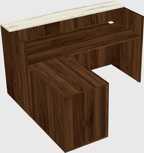 L-shaped modular reception