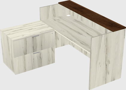 L-shaped modular reception