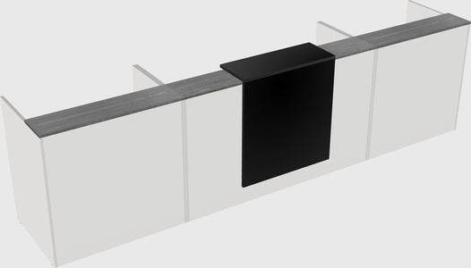 Modern long reception desk
