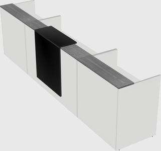 Modern long reception desk