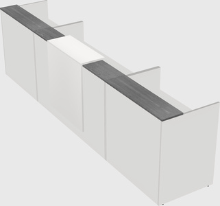 Modern long reception desk