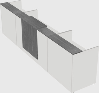 Modern long reception desk