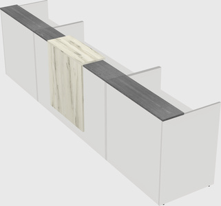 Modern long reception desk