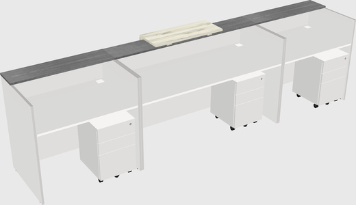 Modern long reception desk