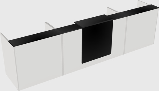 Modern long reception desk
