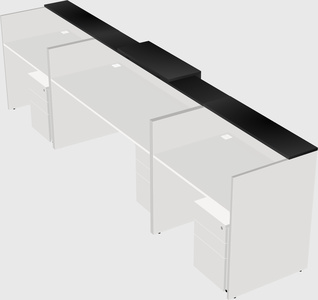 Modern long reception desk