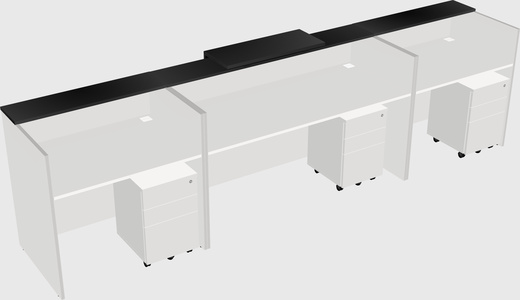 Modern long reception desk