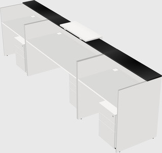 Modern long reception desk
