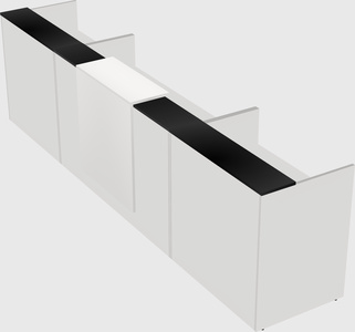 Modern long reception desk